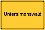 Place name sign Untersimonswald