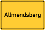 Place name sign Allmendsberg
