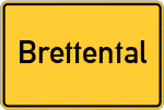 Place name sign Brettental