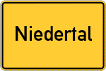 Place name sign Niedertal