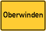 Place name sign Oberwinden