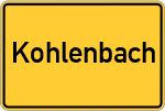 Place name sign Kohlenbach