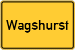 Place name sign Wagshurst