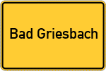 Place name sign Bad Griesbach