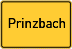 Place name sign Prinzbach