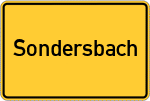Place name sign Sondersbach