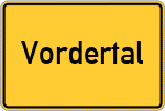 Place name sign Vordertal