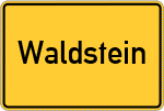 Place name sign Waldstein