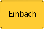 Place name sign Einbach