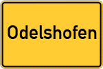 Place name sign Odelshofen