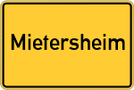 Place name sign Mietersheim