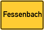 Place name sign Fessenbach