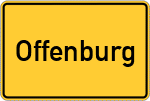 Place name sign Offenburg