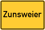 Place name sign Zunsweier