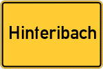 Place name sign Hinteribach