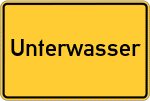 Place name sign Unterwasser