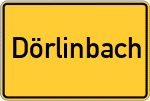 Place name sign Dörlinbach