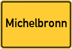 Place name sign Michelbronn