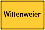 Place name sign Wittenweier