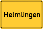 Place name sign Helmlingen