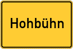 Place name sign Hohbühn