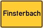 Place name sign Finsterbach