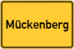 Place name sign Mückenberg