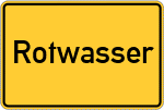 Place name sign Rotwasser
