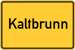 Place name sign Kaltbrunn