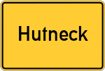Place name sign Hutneck