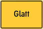 Place name sign Glatt