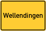 Place name sign Wellendingen
