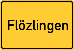 Place name sign Flözlingen