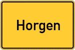 Place name sign Horgen