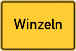Place name sign Winzeln