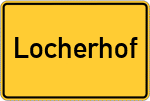 Place name sign Locherhof