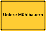 Place name sign Untere Mühlbauern