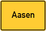 Place name sign Aasen