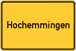 Place name sign Hochemmingen