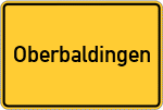 Place name sign Oberbaldingen