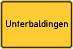 Place name sign Unterbaldingen
