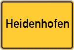 Place name sign Heidenhofen