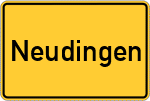 Place name sign Neudingen