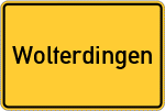 Place name sign Wolterdingen
