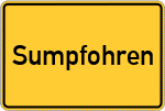 Place name sign Sumpfohren