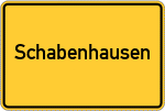Place name sign Schabenhausen