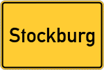 Place name sign Stockburg