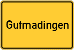 Place name sign Gutmadingen