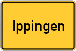 Place name sign Ippingen