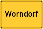 Place name sign Worndorf